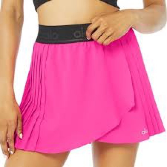 ALO aces tennis skirt PINK skort shorts xsmall - Picture 1 of 2